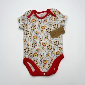 Lily & Jack Rainbow Animal Print Baby Bodysuit Onesie 3-6M NWT Extendable Snap